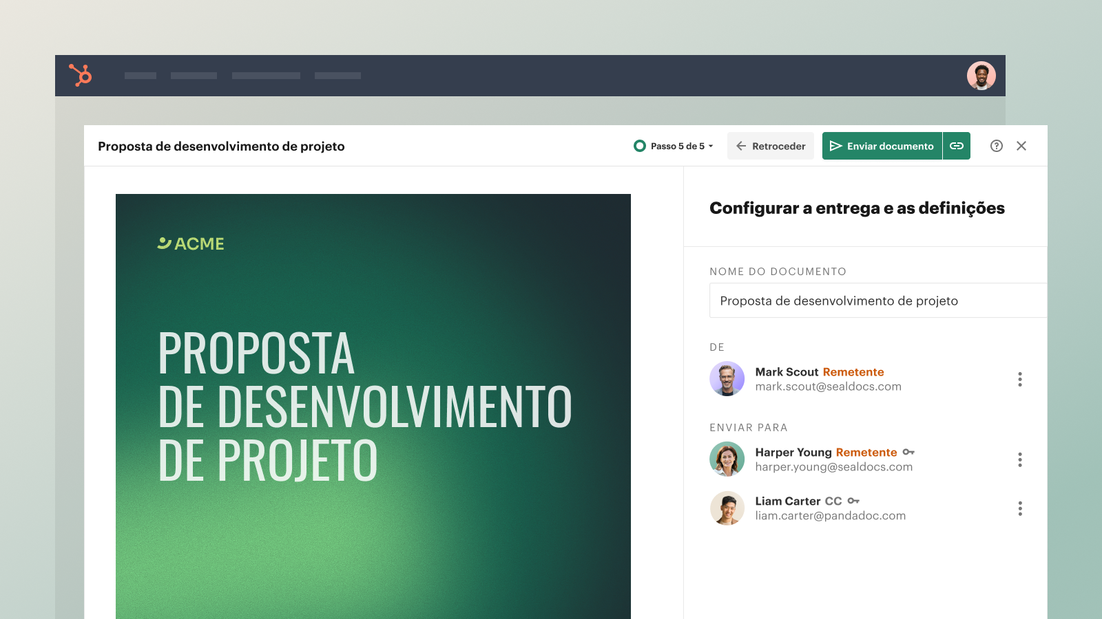 Create documents right in HubSpot