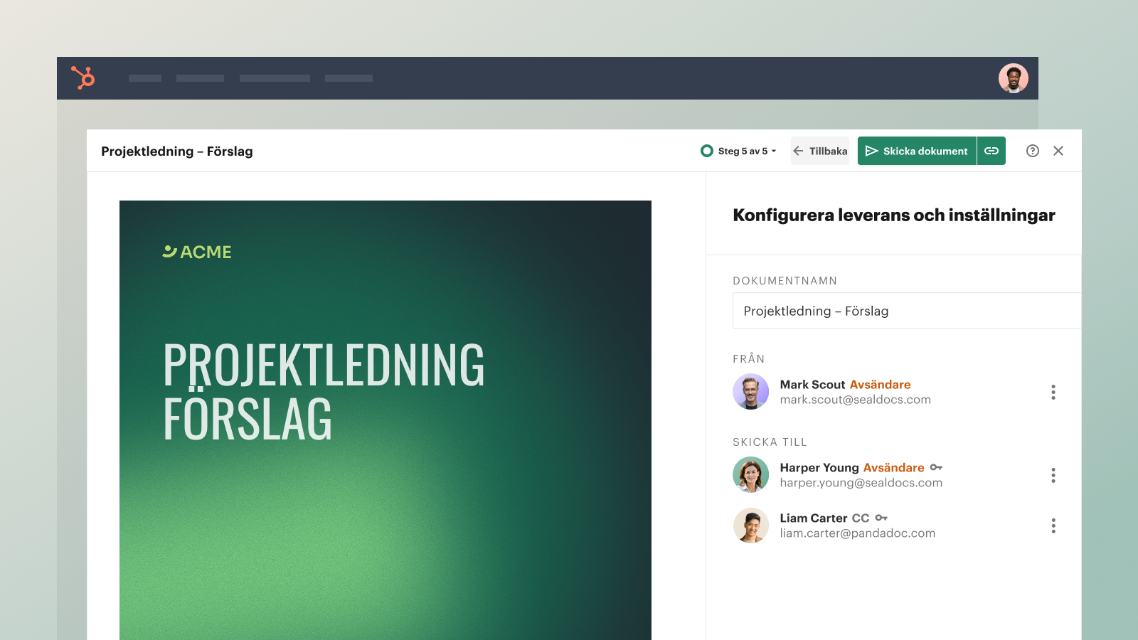 Create documents right in HubSpot