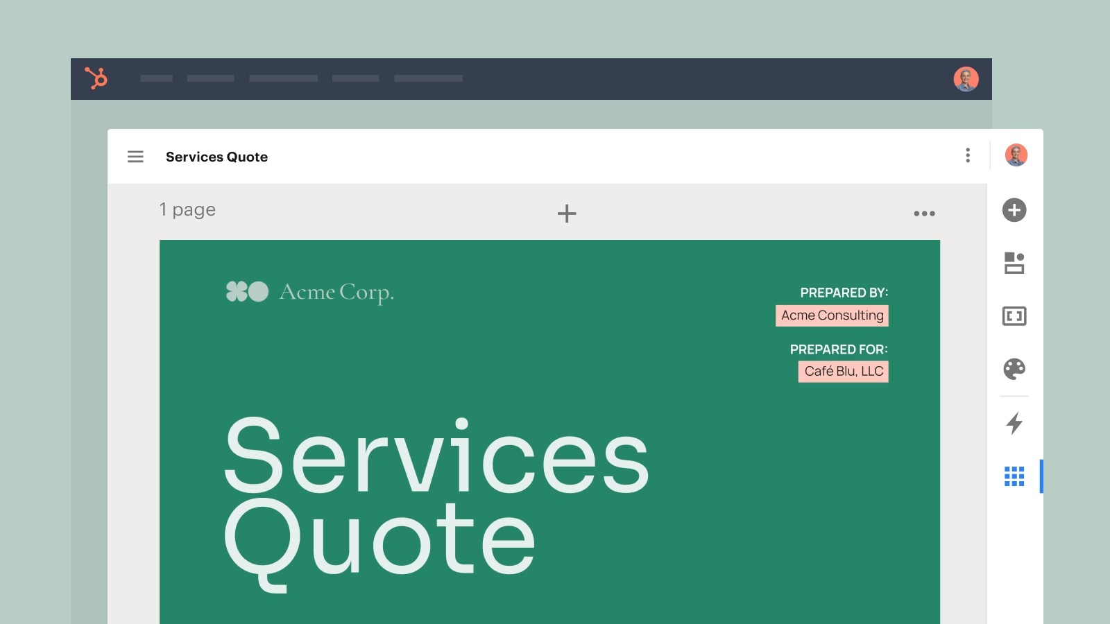 Criar documentos diretamente no HubSpot